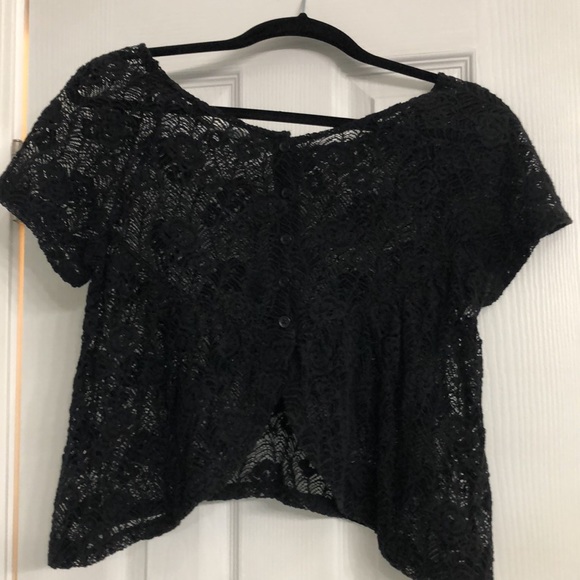 Kimchi Blue crochet lacey top - Picture 2 of 3